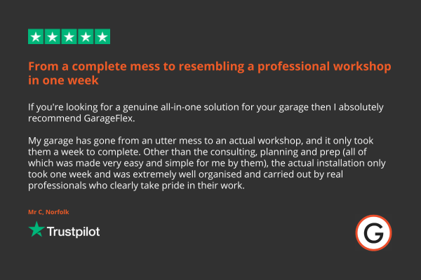 a 5* Trustpilot review from our customer