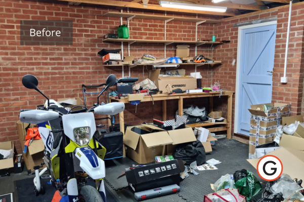 Before the Garageflex team arrived to complete the garage transformation