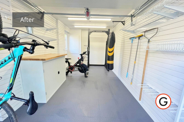 Garage converted into a gym