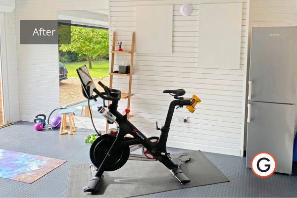Home workout space for the peloton