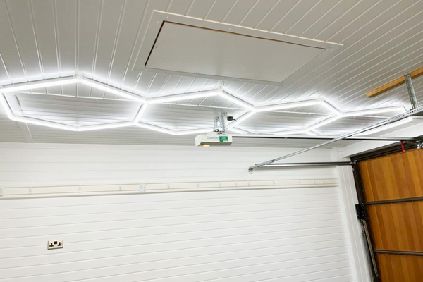 Hexagonal lighting ideas for the garage