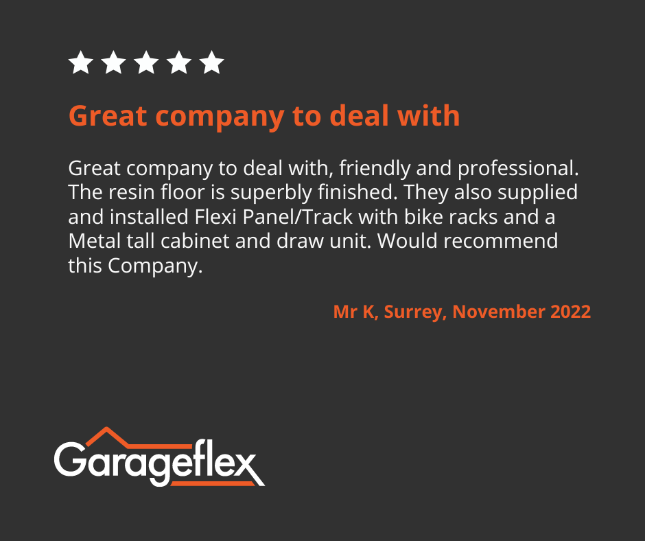 5 star Google review for Garageflex
