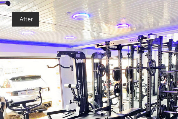 Completed home gym fully equipped