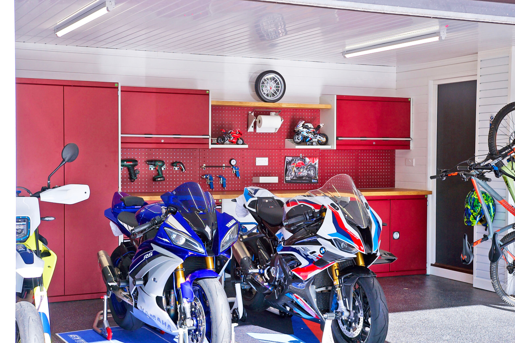 Motorcycle workshop dream garage space